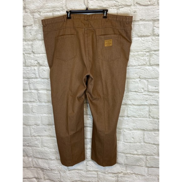 THE HABAND TAILGATER PANTS Mens 54 Orangey Brown color Denim SHORTENED - Picture 2 of 10